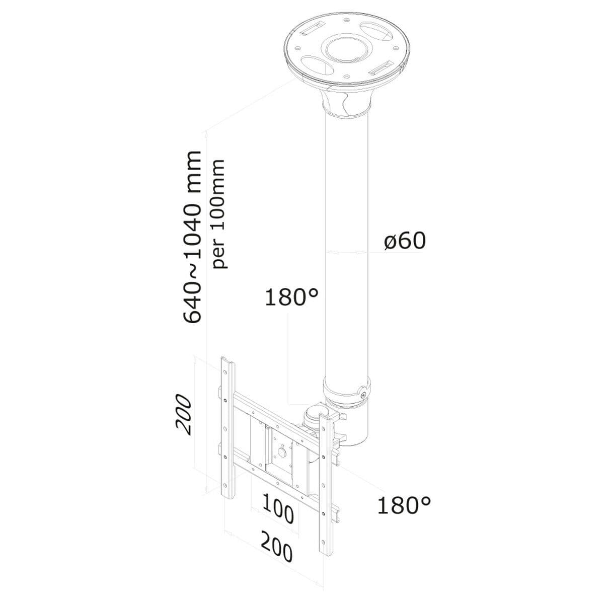 image-TV Mount Neomounts FPMA-C200BLACK 10" 40" 20 kg