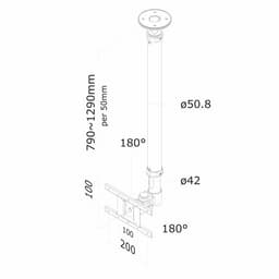 image-TV Mount Neomounts FPMA-C100SILVER 10" 30" 12 kg
