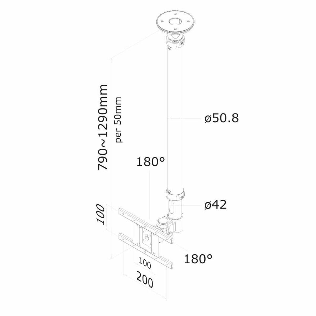 image-TV Mount Neomounts FPMA-C100SILVER 10" 30" 12 kg