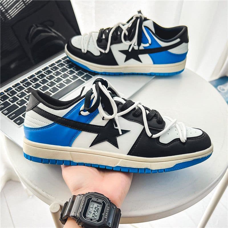 image-Men's Colorblock Sneakers Low-top Casual Board Shoes