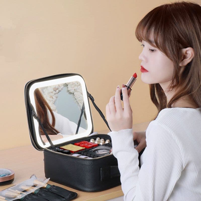 image-Large-capacity Cosmetics Storage Bag With Light