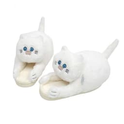 image-Cute Cat Hug Plush Cotton Slippers