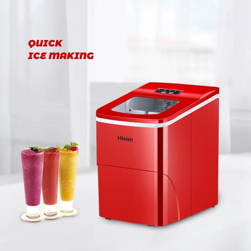 image-Ice Maker Commercial 15KG Household Small Dormitory Students Smart Wifi Automatic Round Ice Cube Maker