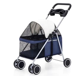 image-Pet Stroller Lightweight Folding Pet Cat Dog Rabbit Easy Installation Trolley