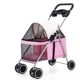 image-Pet Stroller Lightweight Folding Pet Cat Dog Rabbit Easy Installation Trolley