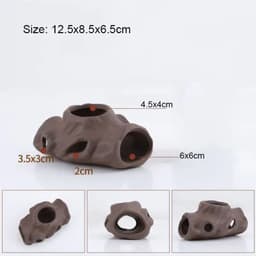image-Large Ceramic Aquarium Decoration Fish Shrimps Shelter House Pottery Scorpion House Canister Simulation Stone Fish Tank Decors