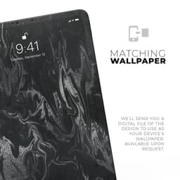 image-Black & Silver Marble Swirl V1 - Full Body Skin Decal for the Apple