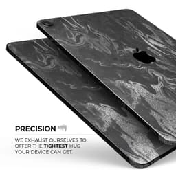 image-Black & Silver Marble Swirl V1 - Full Body Skin Decal for the Apple