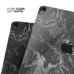 image-Black & Silver Marble Swirl V1 - Full Body Skin Decal for the Apple