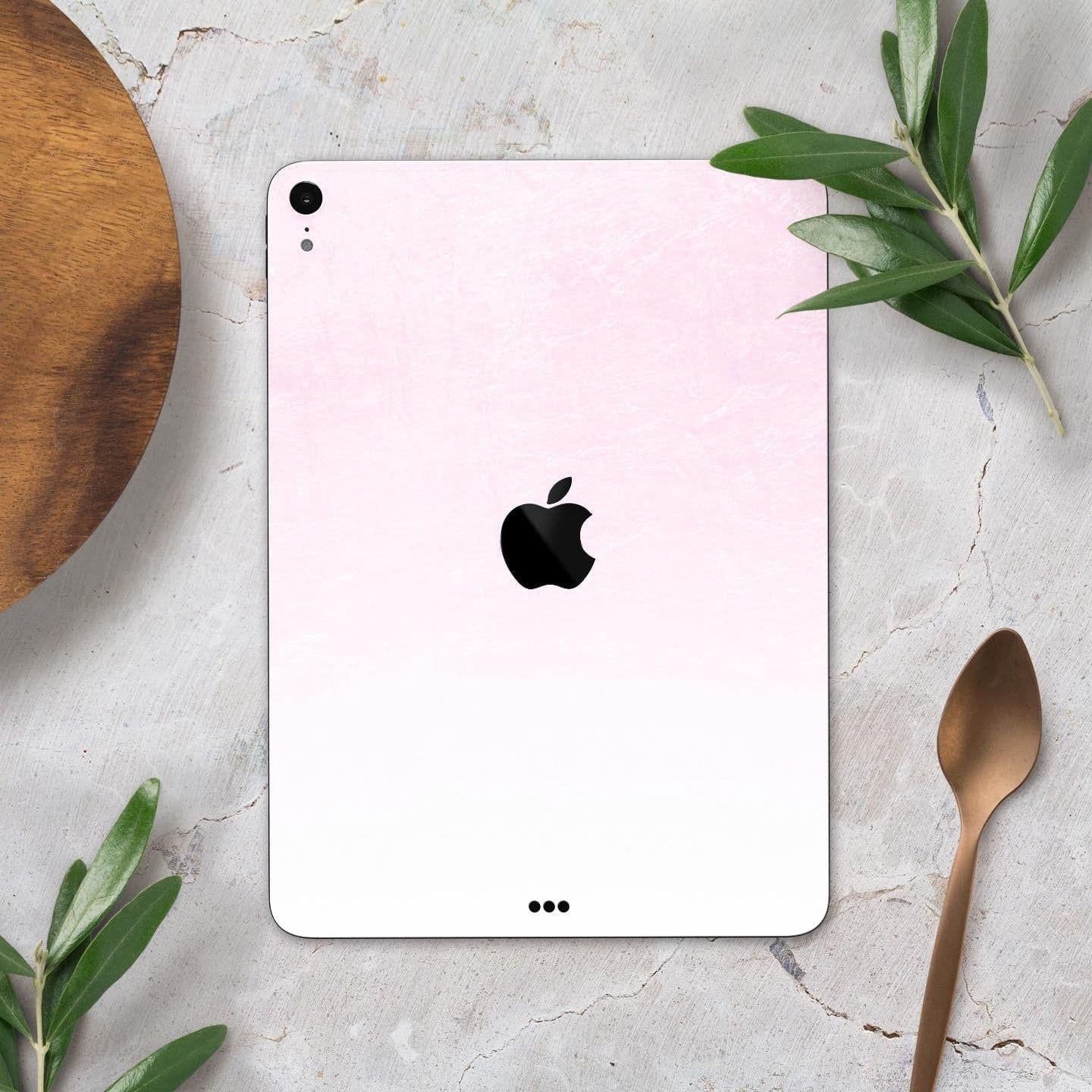 image-Hot Pink Fade to White - Full Body Skin Decal for the Apple iPad Pro