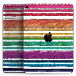 image-Crayon Colored Doodle Patterns - Full Body Skin Decal for the Apple