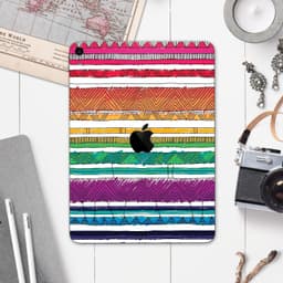 image-Crayon Colored Doodle Patterns - Full Body Skin Decal for the Apple