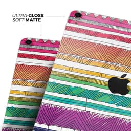 image-Crayon Colored Doodle Patterns - Full Body Skin Decal for the Apple