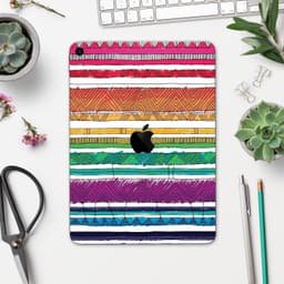 image-Crayon Colored Doodle Patterns - Full Body Skin Decal for the Apple