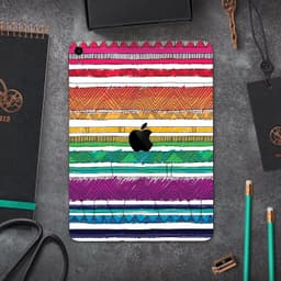 image-Crayon Colored Doodle Patterns - Full Body Skin Decal for the Apple
