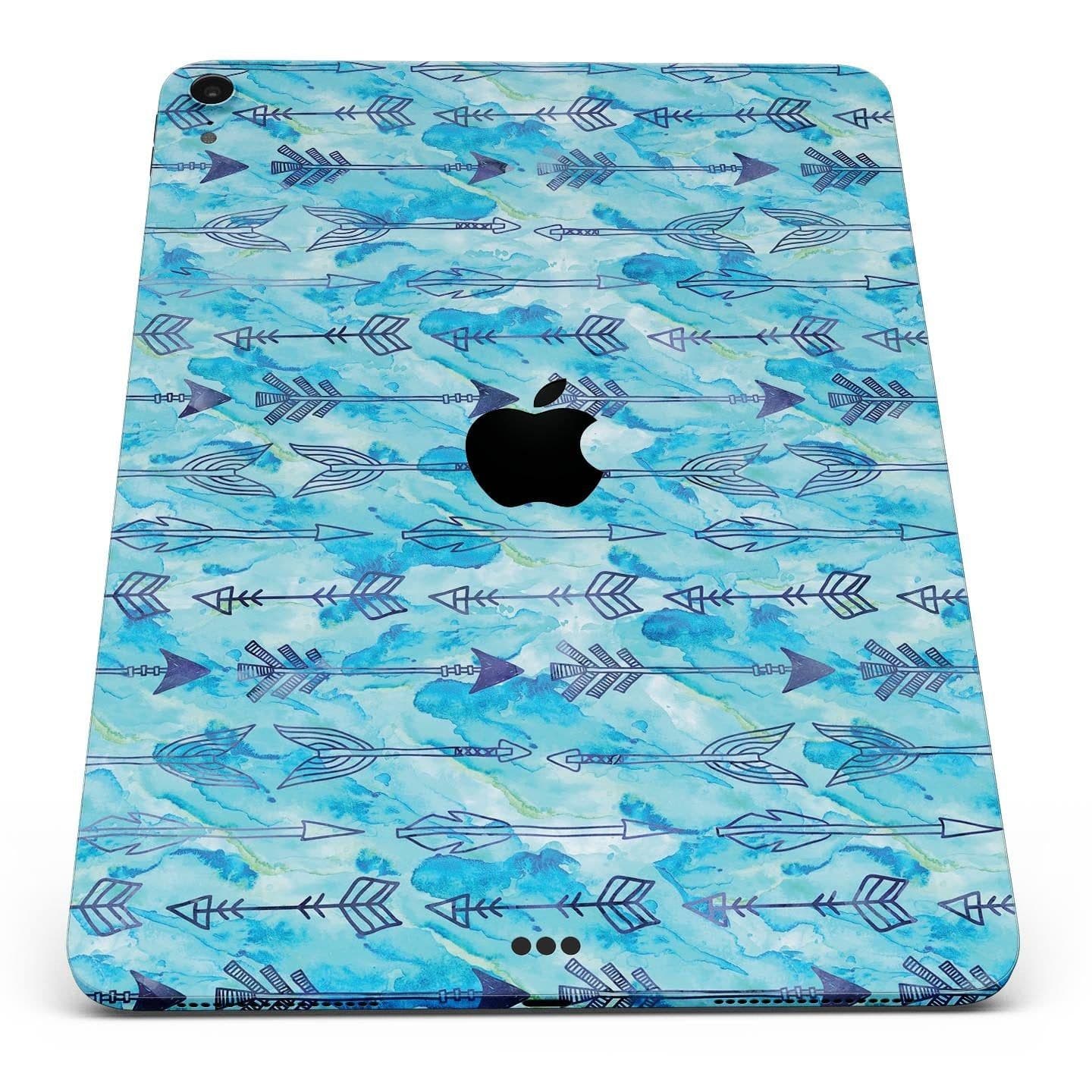 image-Blue Tribal Arrow Pattern - Full Body Skin Decal for the Apple iPad