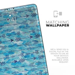 image-Blue Tribal Arrow Pattern - Full Body Skin Decal for the Apple iPad