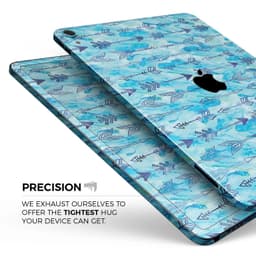 image-Blue Tribal Arrow Pattern - Full Body Skin Decal for the Apple iPad