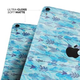 image-Blue Tribal Arrow Pattern - Full Body Skin Decal for the Apple iPad