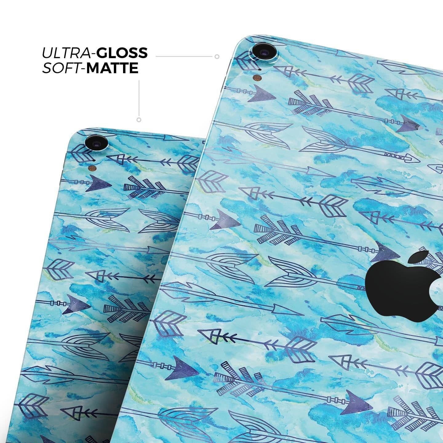 image-Blue Tribal Arrow Pattern - Full Body Skin Decal for the Apple iPad