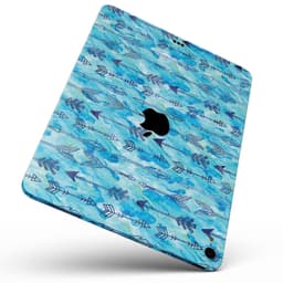 image-Blue Tribal Arrow Pattern - Full Body Skin Decal for the Apple iPad