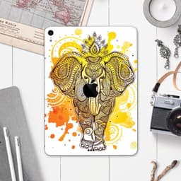 image-Bright Orange Ethnic Elephant - Full Body Skin Decal for the Apple