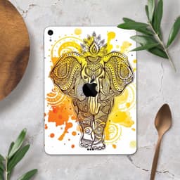image-Bright Orange Ethnic Elephant - Full Body Skin Decal for the Apple