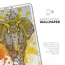 image-Bright Orange Ethnic Elephant - Full Body Skin Decal for the Apple