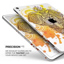 image-Bright Orange Ethnic Elephant - Full Body Skin Decal for the Apple