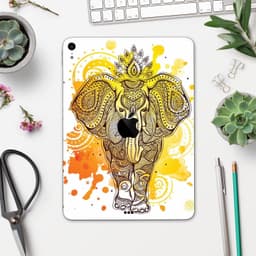 image-Bright Orange Ethnic Elephant - Full Body Skin Decal for the Apple