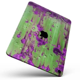image-Green Metal with Purple Rust - Full Body Skin Decal for the Apple iPad