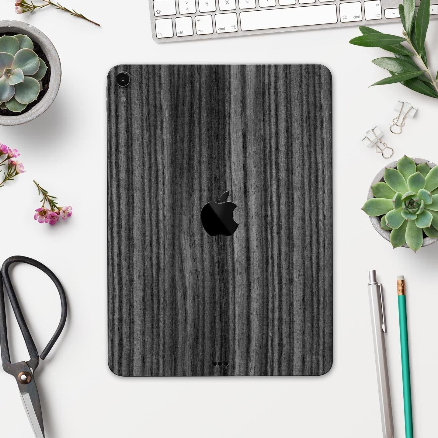 image-Dark Ebony Woodgrain - Full Body Skin Decal for the Apple iPad Pro