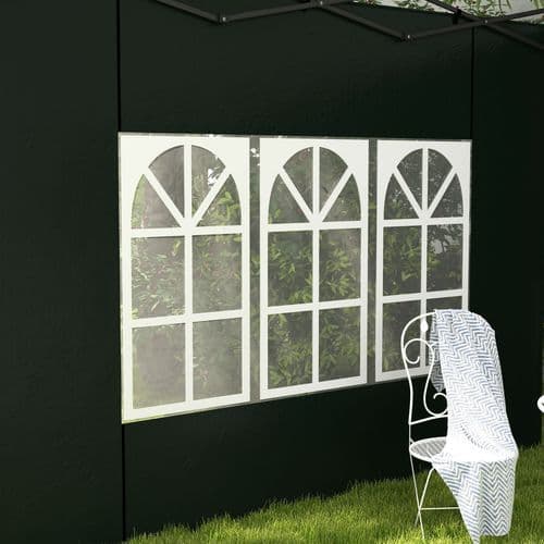 image-Outsunny Gazebo Side Panels for 3x3(m) or 3x6m Gazebo Canopy, 2 Pack, Green