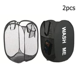 image-Mesh Pop-up Laundry Basket, Laundry Basket, Foldable Dirty Clothes Storage Basket, Large Capacity Storage Basket