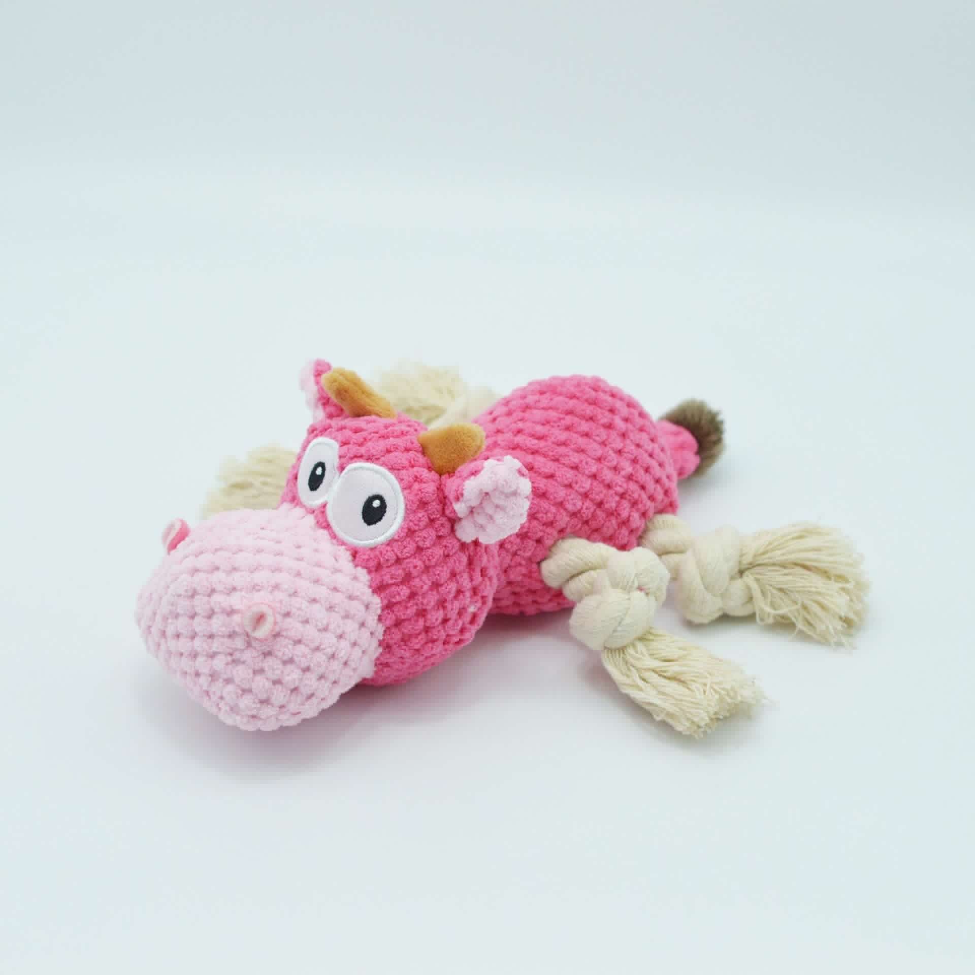 image-Cow Cloth Velvet Dog Toy Creaking Sound Pet Products