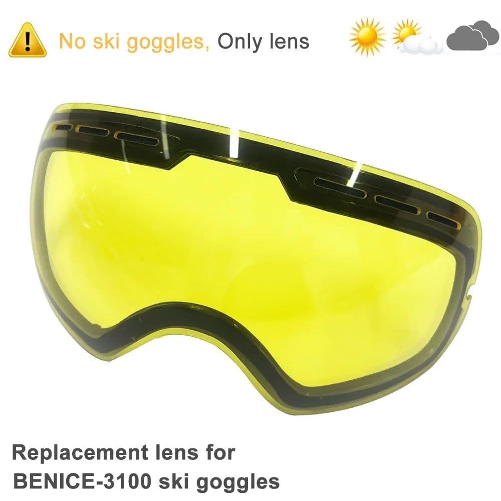 image-UV400 Double Layers Anti-fog Ski Goggles Lens Ski Mask Glasses Skiing Snow Snowboard Eyewear Mirror Polarize Goggles for Men