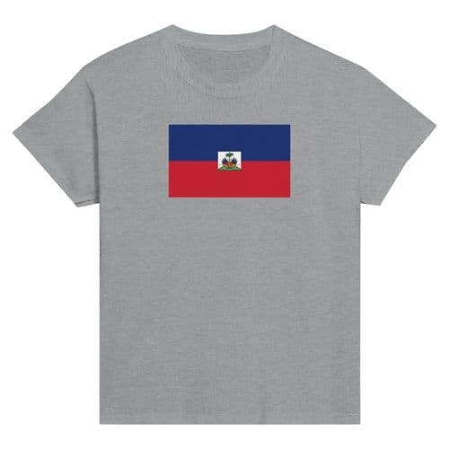 image-Drapeau d'Haïti - T-shirt enfant classique ras du cou