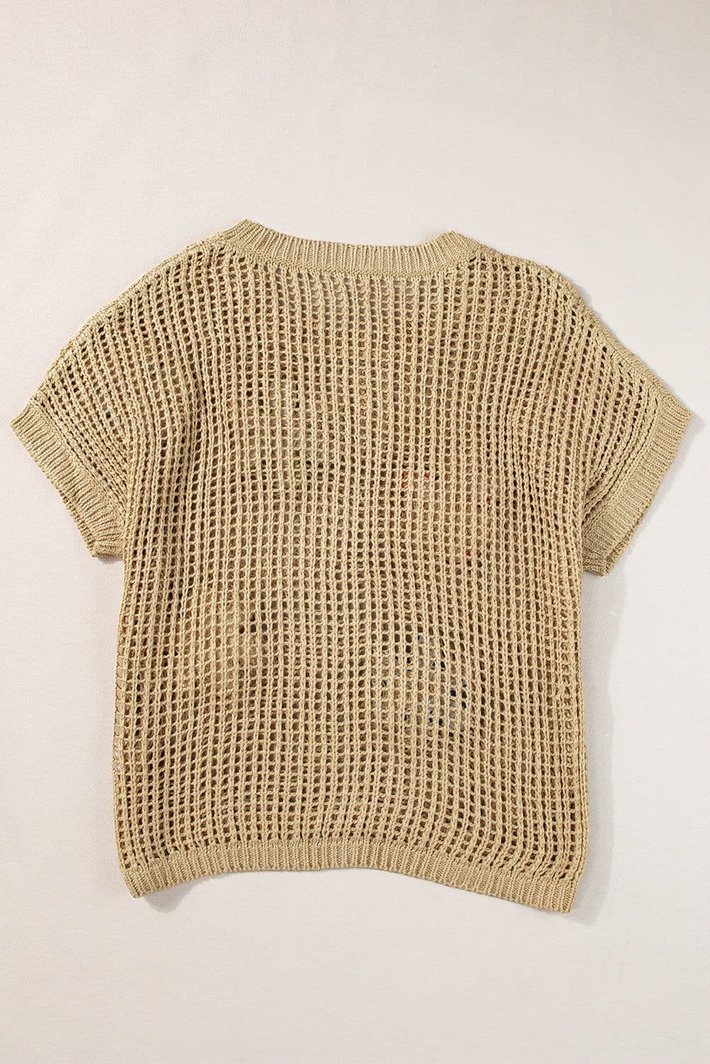 image-White Crochet Flower Hollow-out Sweater T-Shirt