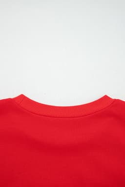 image-How Bout Them Dawgs Embroidered Balloon Sleeve Sweatshirt Red