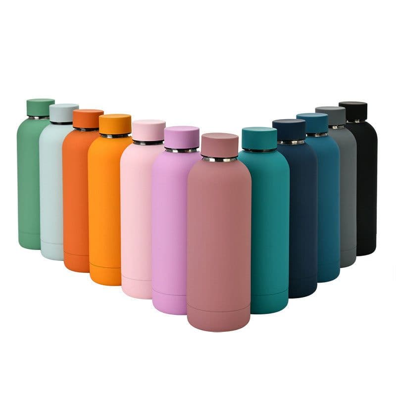 image-Portable Sports Water Cup Rubber Paint Insulation Cup