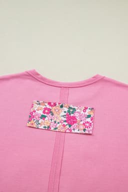 image-Jet Stream Floral Patched Oversized Tee