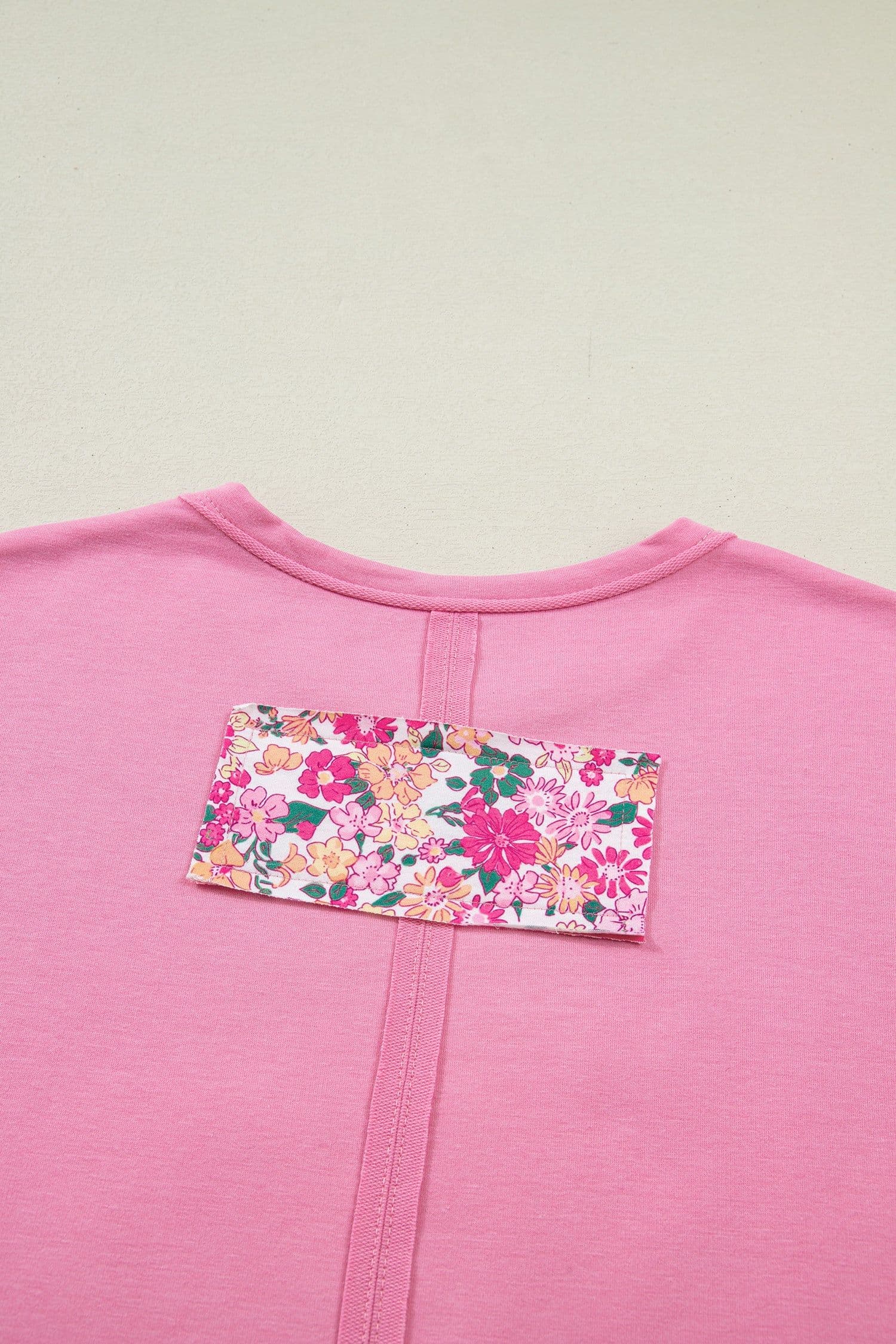 image-Jet Stream Floral Patched Oversized Tee