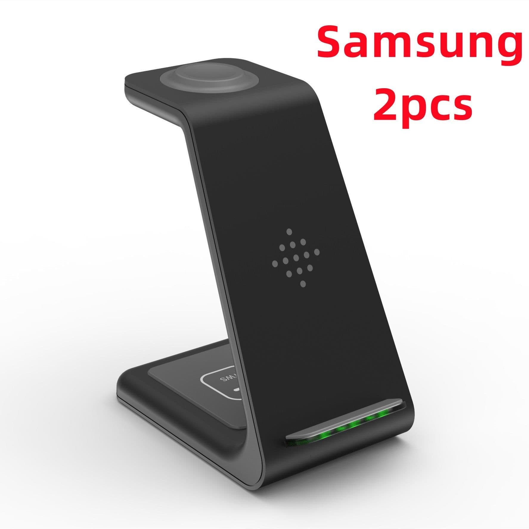 image-3 In 1 Fast Charging Station Wireless Charger Stand Wireless Quick Charge Dock For Phone Holder