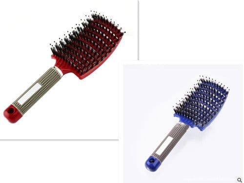 image-Bristle Hair Brush - Detangler Massage Comb