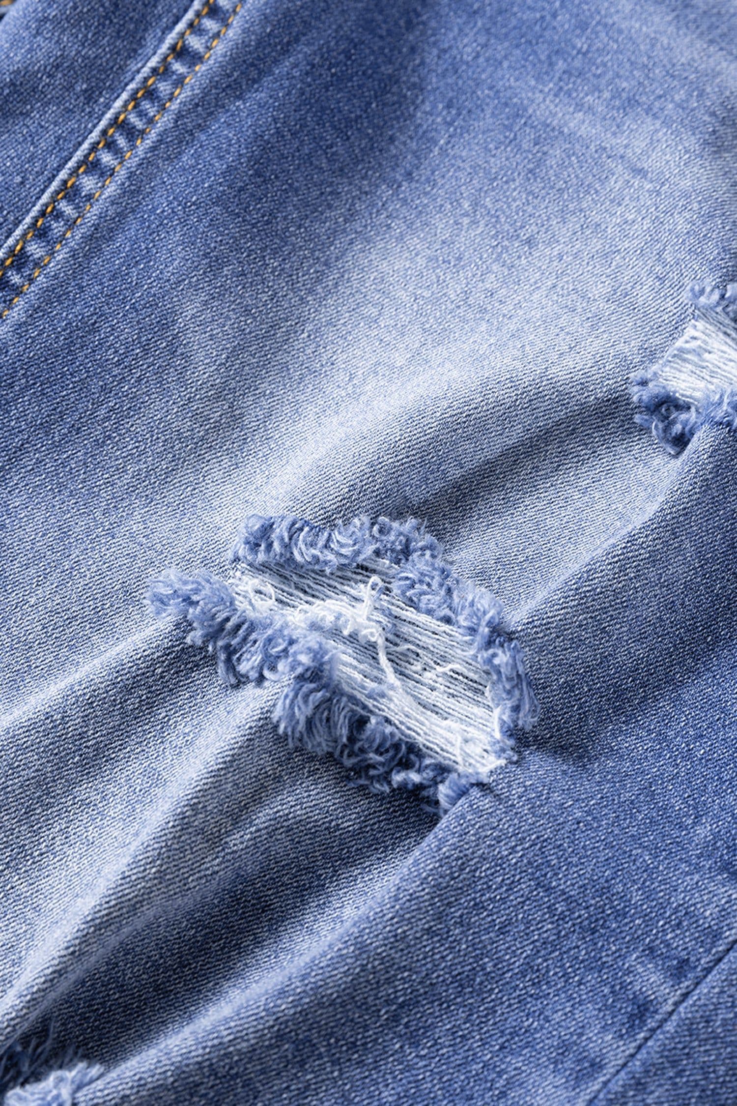 image-Myosotis Mid Rise Distressed Sneak Peek Straight Leg Jeans