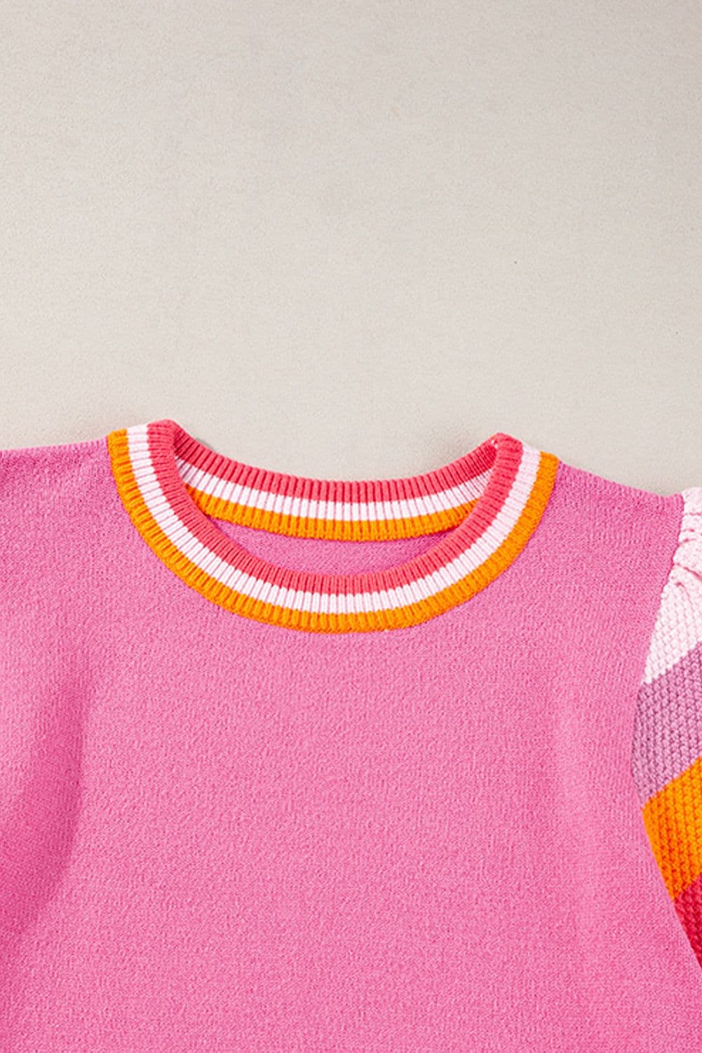 image-Turquoise Flutter Sleeve Knit Sweater