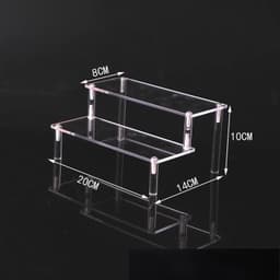 image-Acrylic Display stand for Amiibo Funko POP Figures,Cupcake Cosmetic Nail Polish Clay Figurine Jewelry for Display Stand Riser