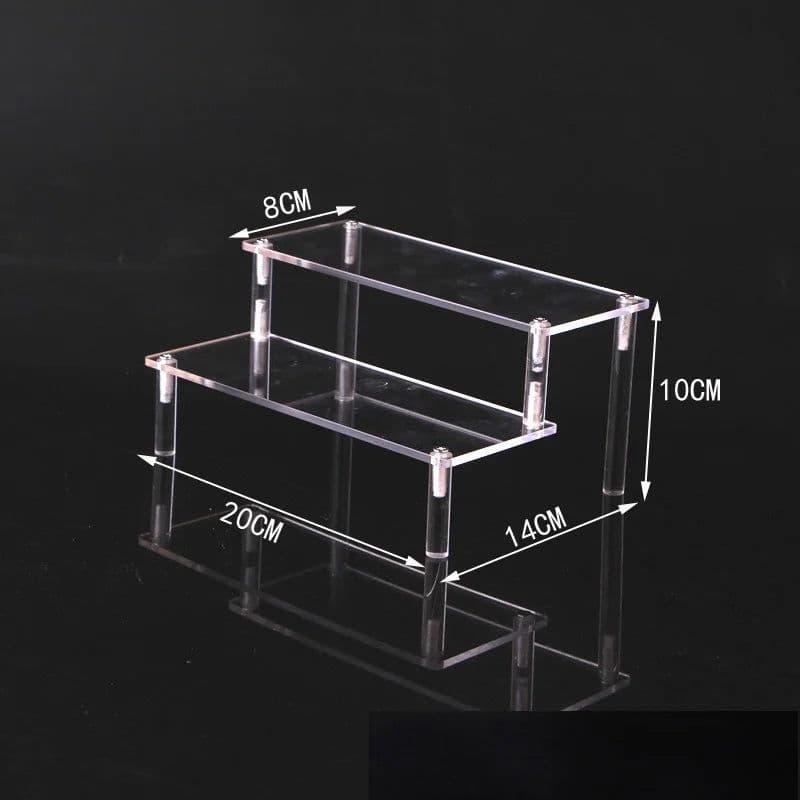 image-Acrylic Display stand for Amiibo Funko POP Figures,Cupcake Cosmetic Nail Polish Clay Figurine Jewelry for Display Stand Riser