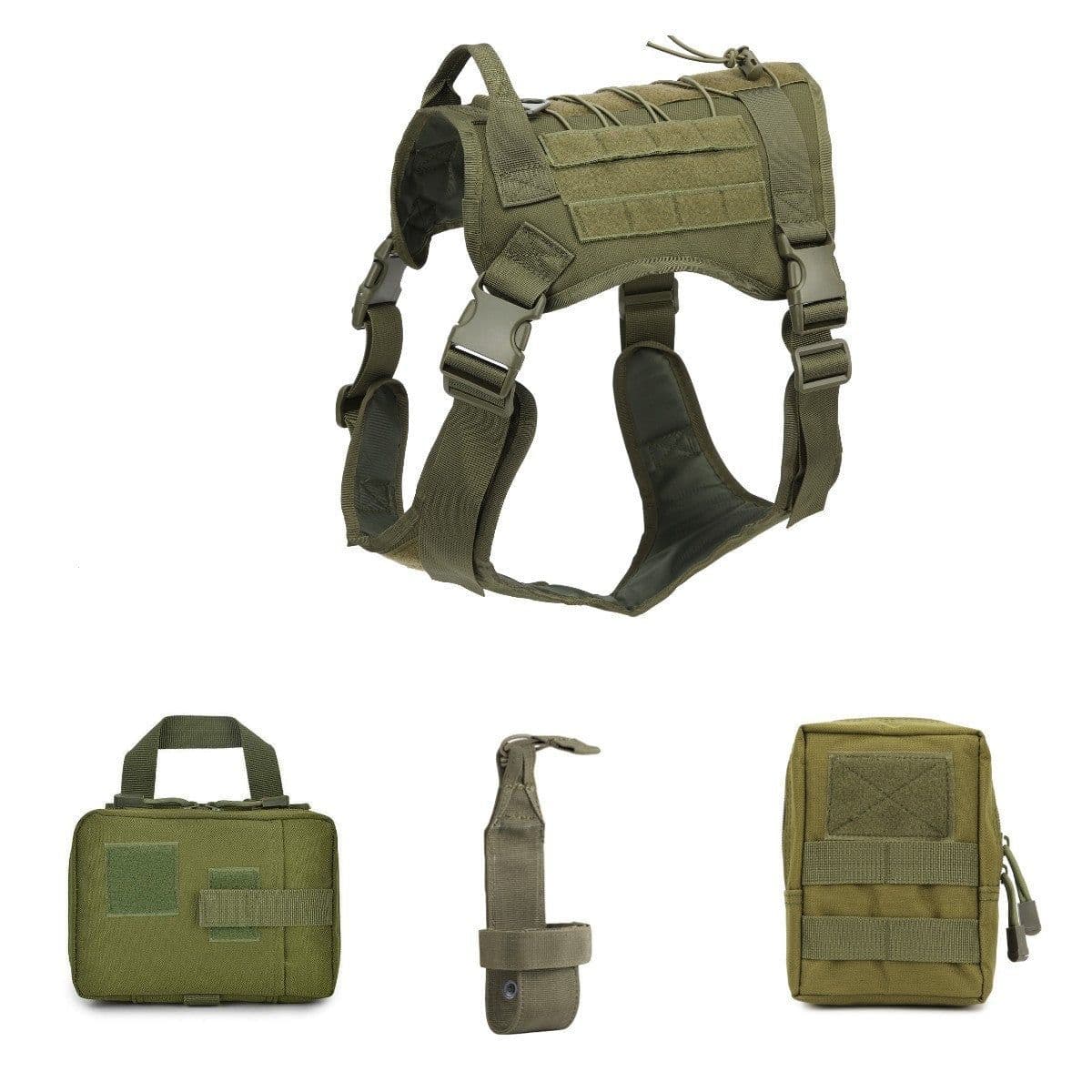 image-Outdoor Tactical Training Dog Clothes Large Dog Vest Camouflage Pet Vest