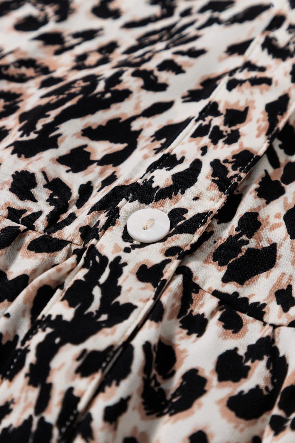 image-Leopard Print Tiered Maxi Dress - Wide Sleeves - Elegant & Stylish - Sizes S-XL